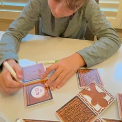Magnetic Gingerbread House tiles promote safe, mess-free construction fun.