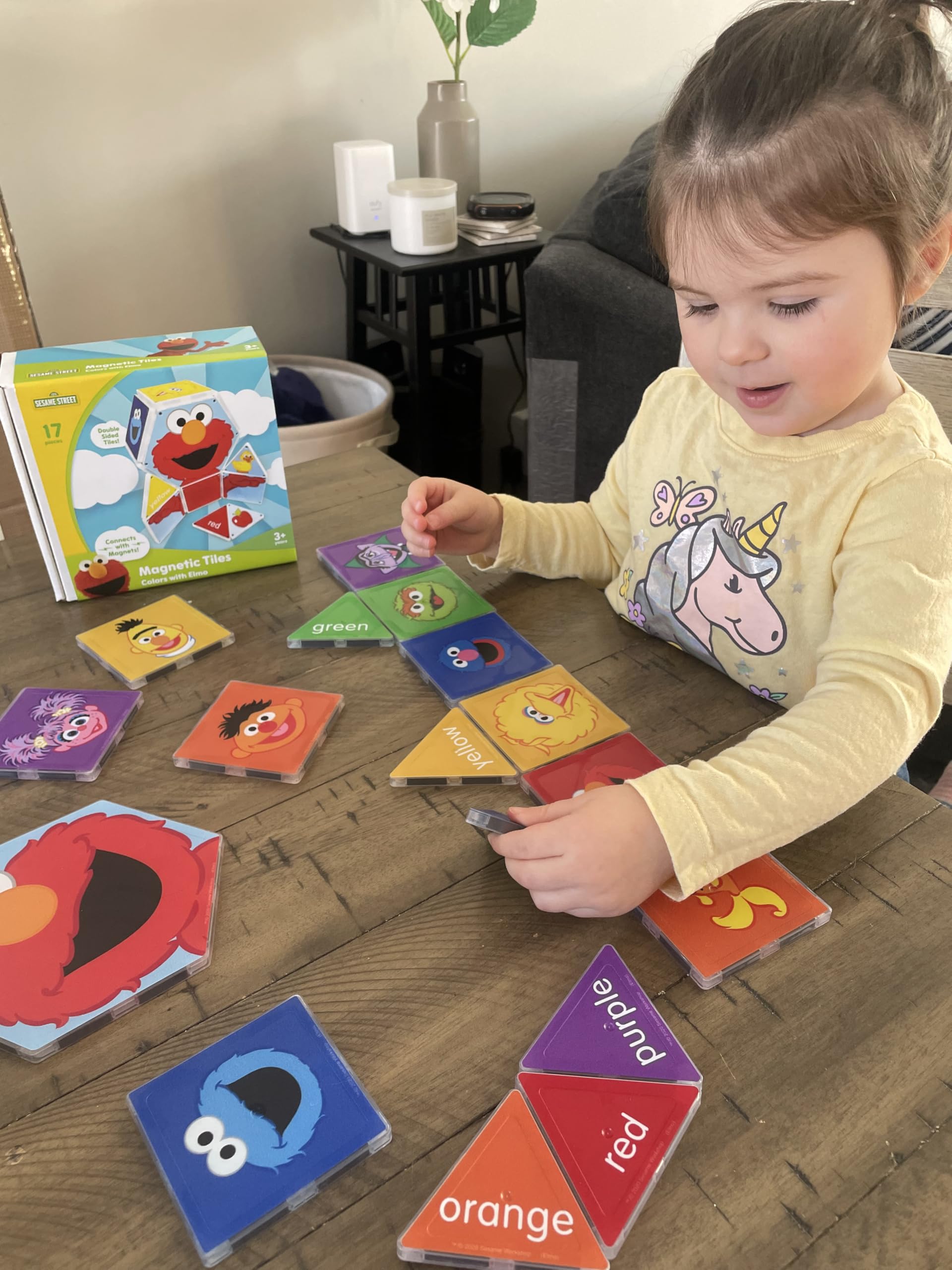 CreateOn Elmo magnet tile invites storytelling and hands-on construction