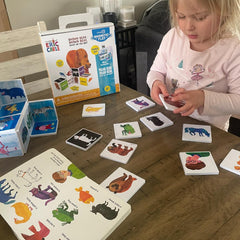 CreateOn Eric Carle tiles showcase vibrant colors for creative learning.