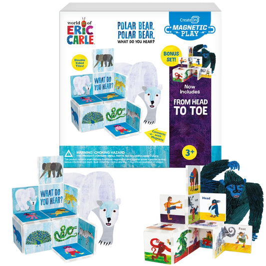CreateOn Eric Carle polar bear tile side with vivid colors for imaginative play