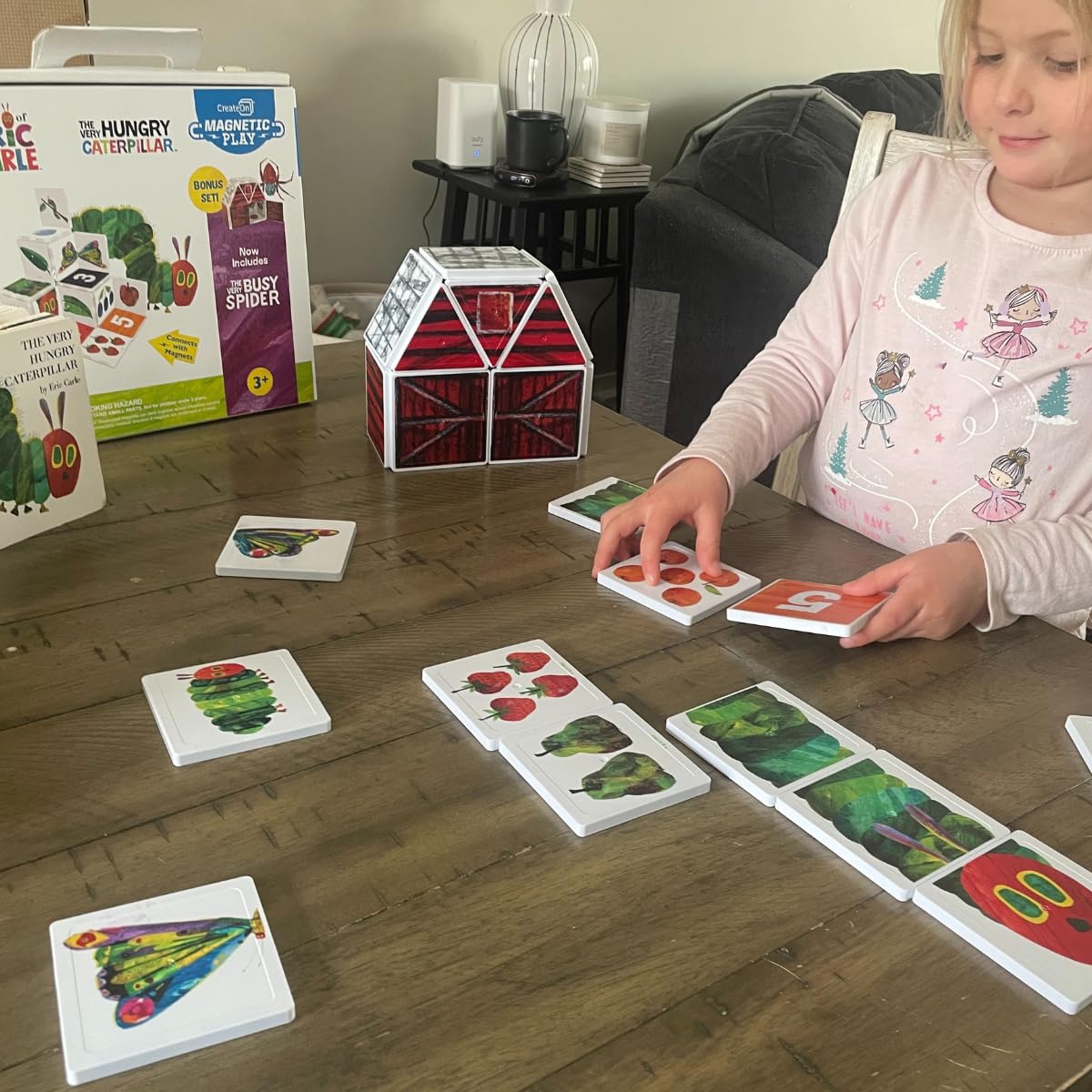 CreateOn magnetic tiles color and shape exploration supports spatial thinking during building.