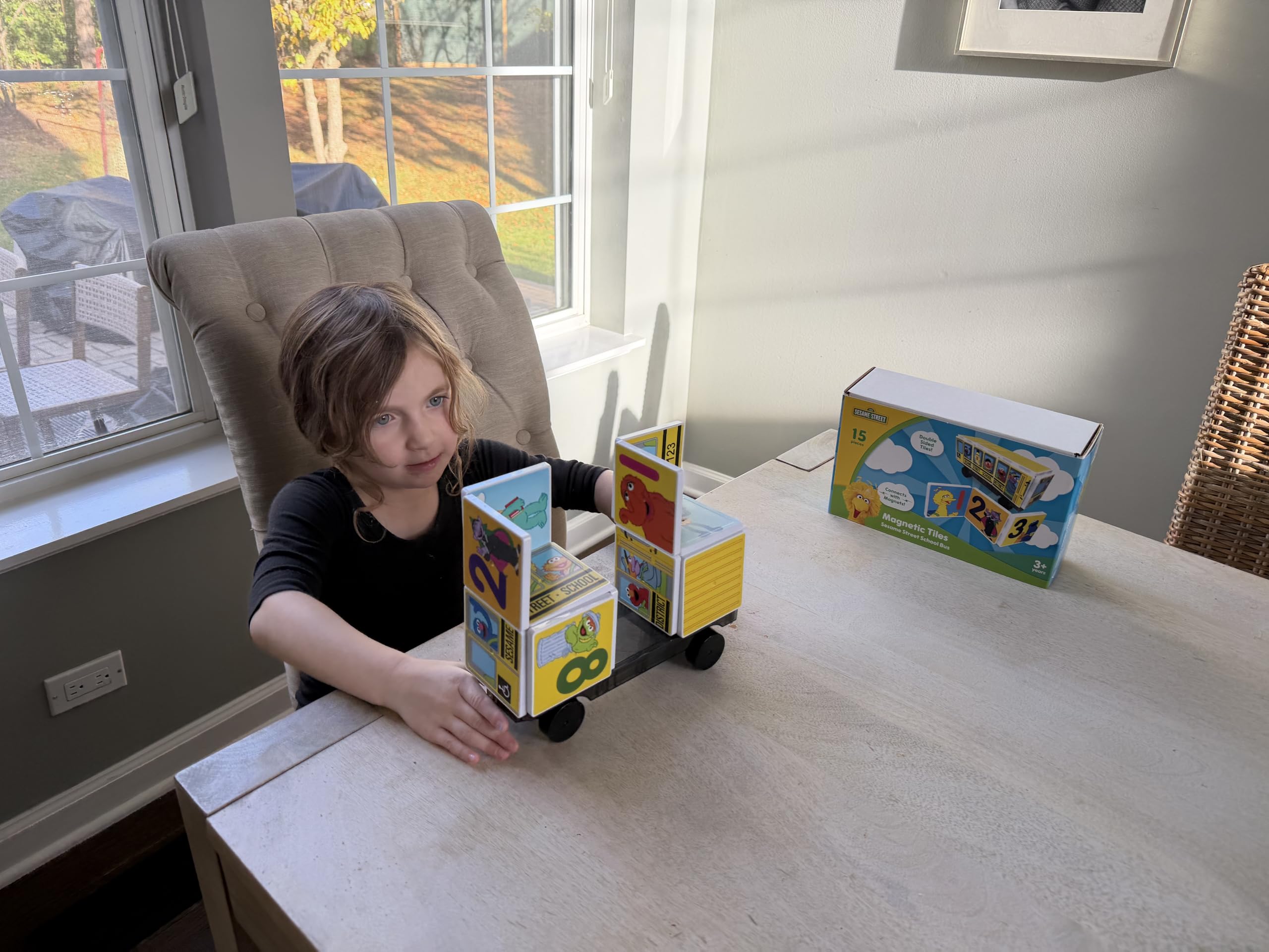 CreateOn Sesame Street magnetic tiles for at-home STEM exploration