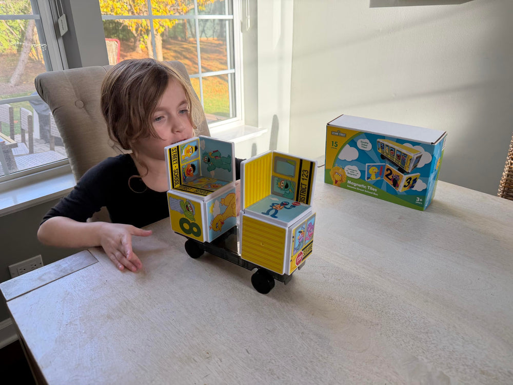 CreateOn Sesame Street tile chassis for building transport-themed scenes