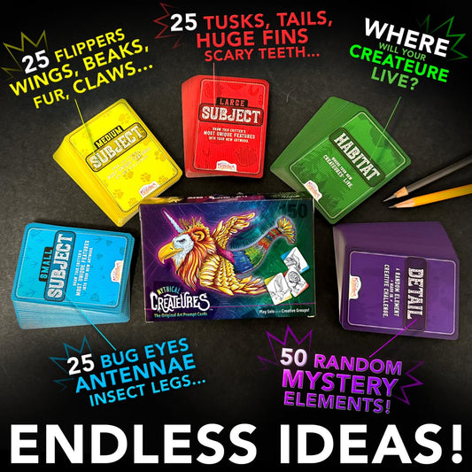 Createures 150-prompt card bundle fuels endless artist ideas