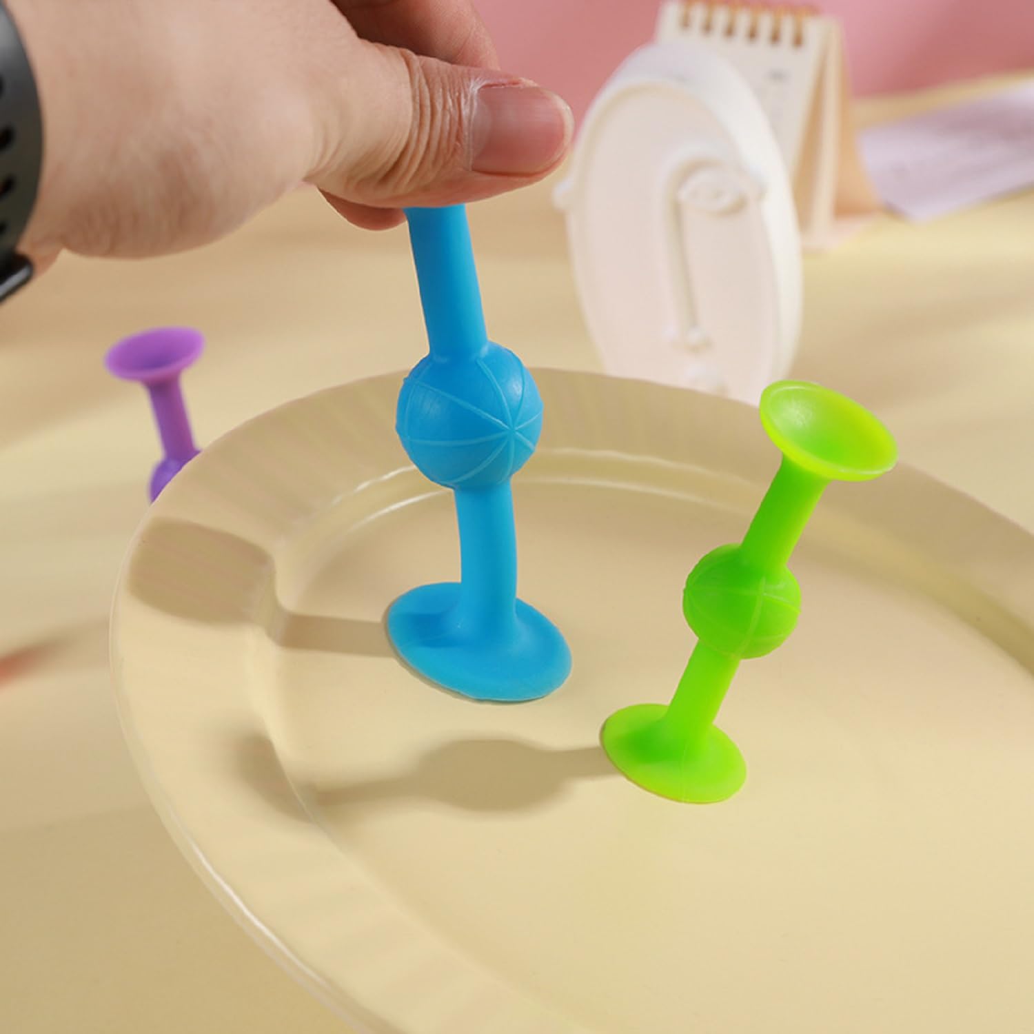 CreateView durable no-hole bath toys suitable for daycare and school storage.