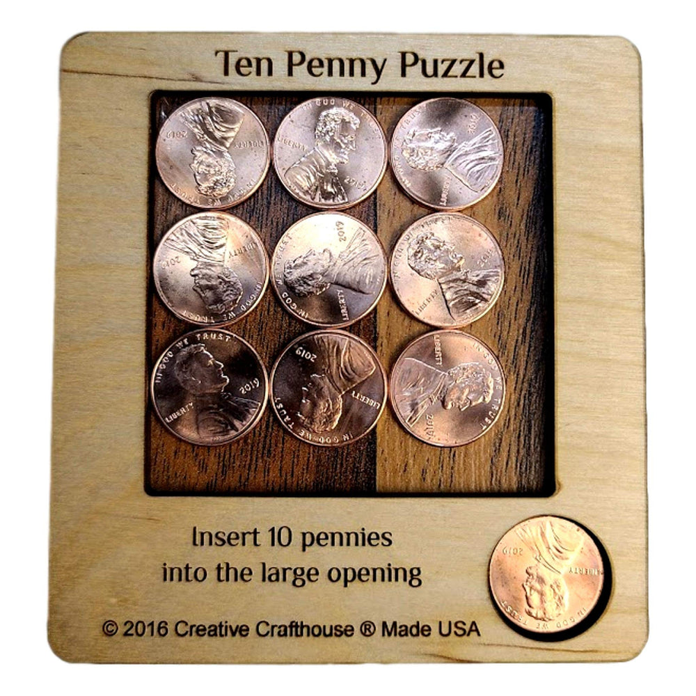 Creative Crafthouse 10 Penny Puzzle on tabletop invites calm focus.