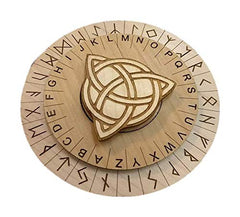 Creative Escape Rooms Runes Cipher disk closed, ideal for hidden-message puzzles.