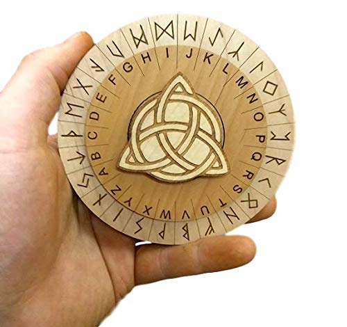 Creative Escape Rooms Runes Cipher disk open, perfect for interactive clue discovery.