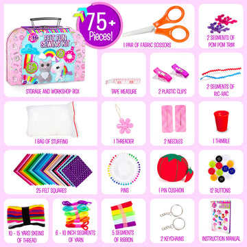 Creative Kids Felt Sewing Kit felt sheets and needles for hands-on crafting.