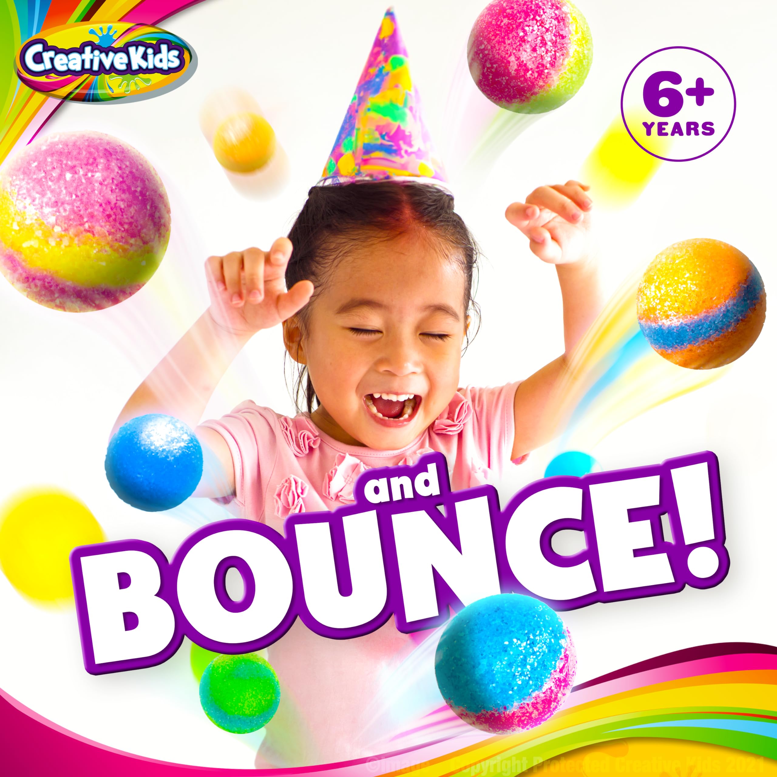 Creative Kids Magic Bouncy Balls crystal powder packets ready to mix.
