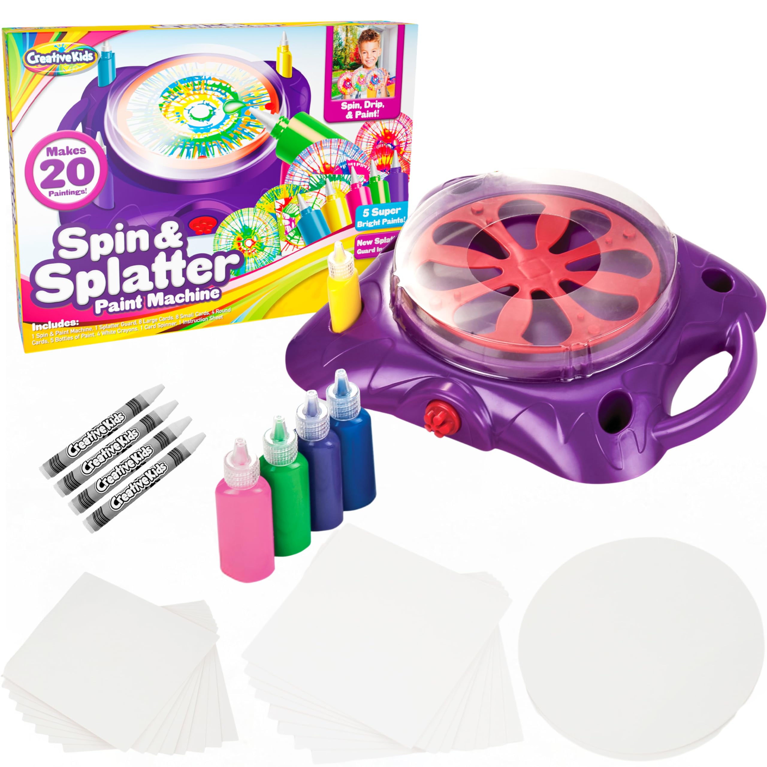 Creative Kids Spin Art Machine Kit for vibrant, mess-ready art creation.
