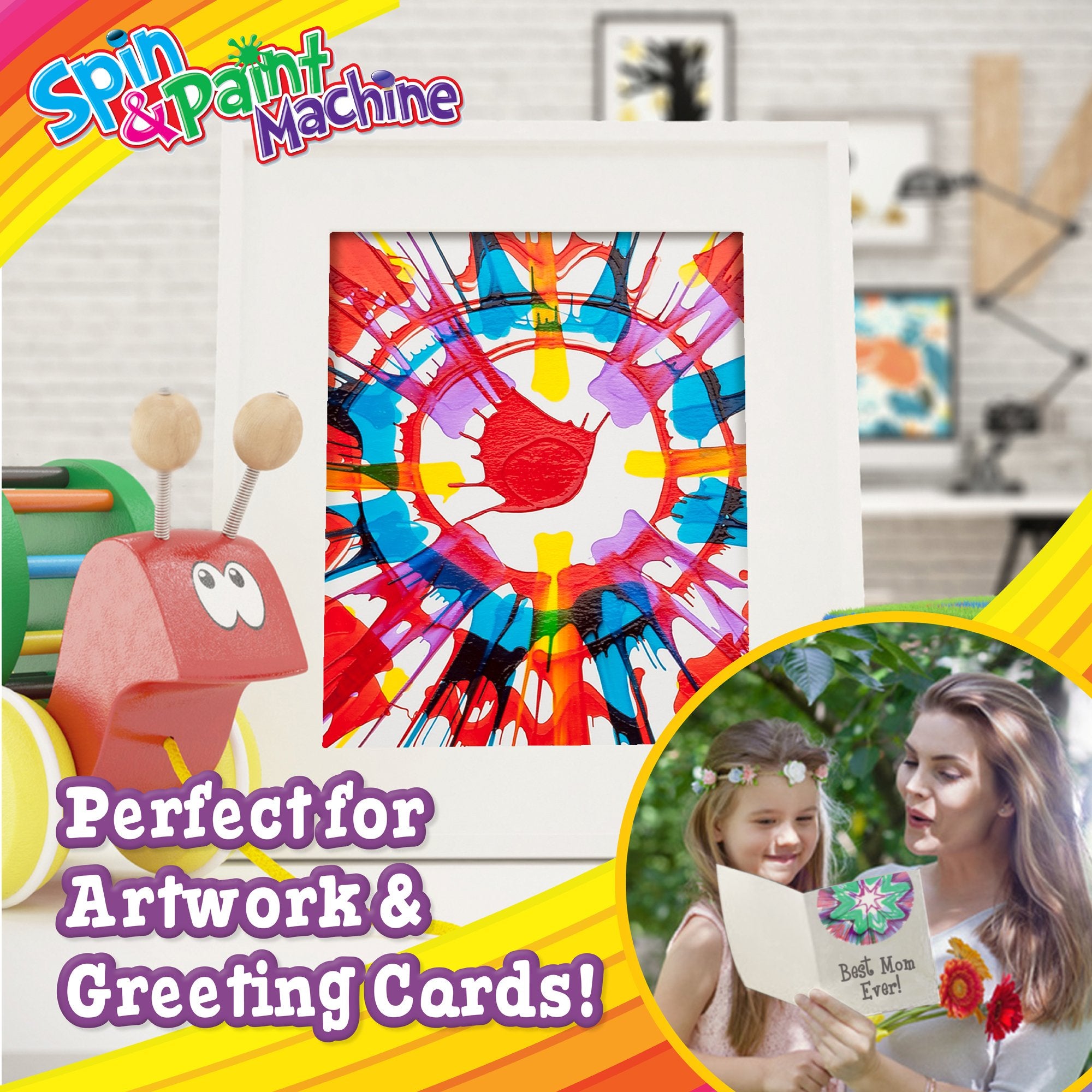 Creative Kids White Crayons Pack enhances drawing with spinning art.