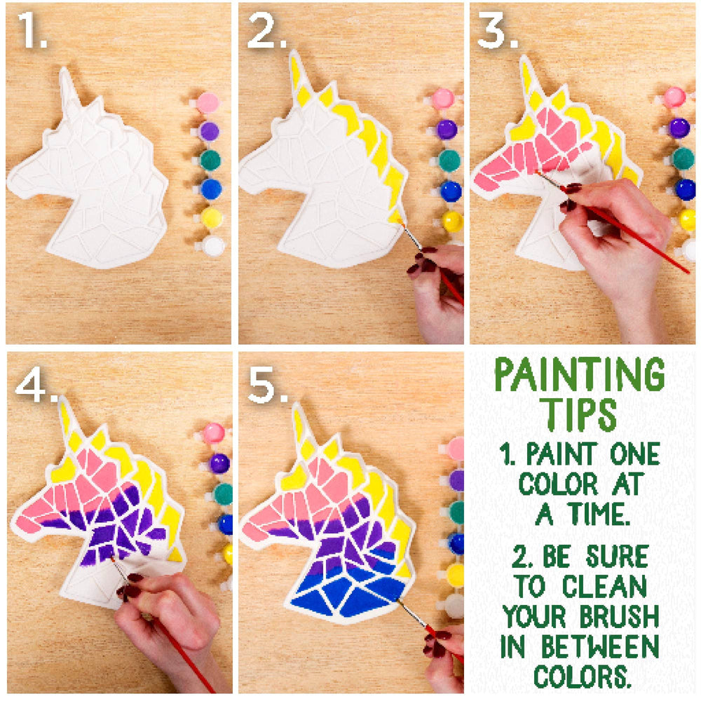 Creative Roots display-ready unicorn stone on a shelf or windowsill