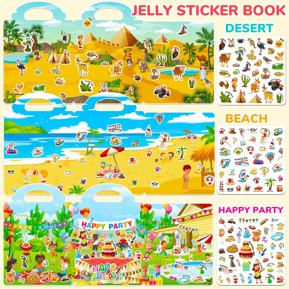 Creativetrees jelly sticker book desert theme explores vibrant desert imagery for kids