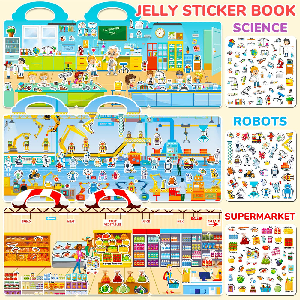 Creativetrees jelly sticker book laboratory theme invites curiosity and pretend experiments