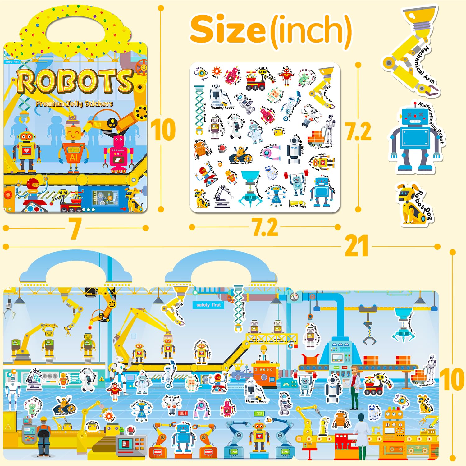 Creativetrees jelly sticker book travel use supports screen-free activity during journeys