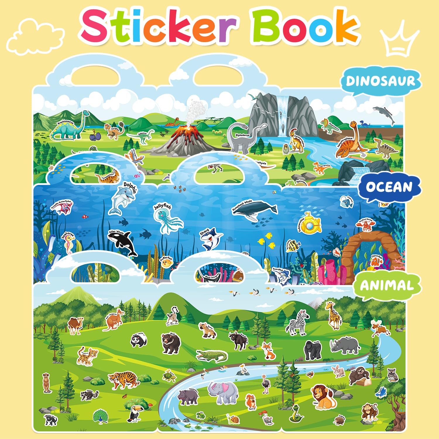 CreativTrees animal theme jelly stickers, durable for everyday use