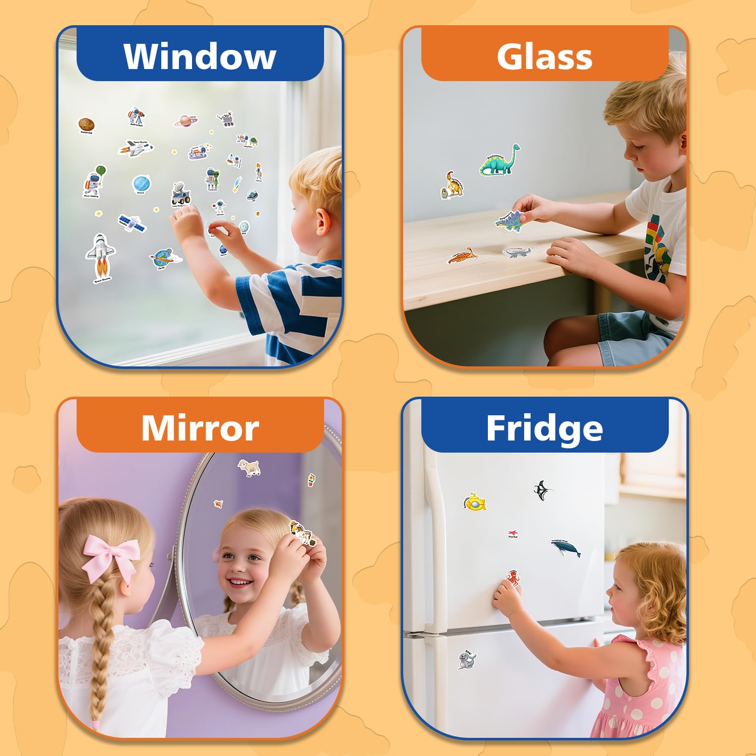 CreativTrees waterproof jelly stickers for windows and bottles