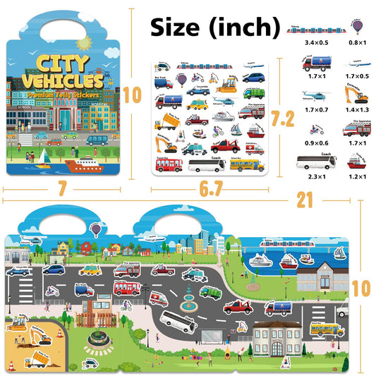 Creativetrees sticker book animals: soft silicone stickers for durable, easy-clean play.