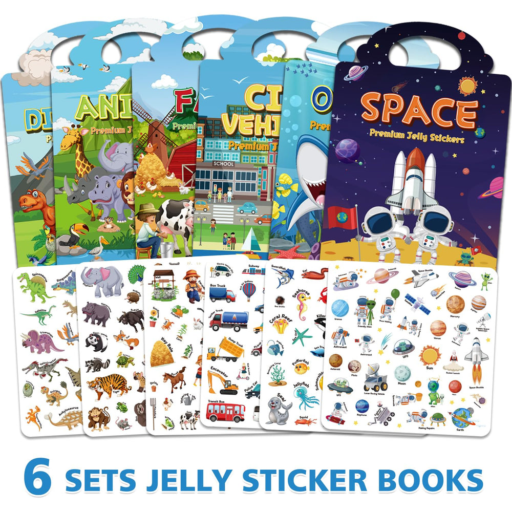 Creativetrees sticker book waterproof-washable: rinse and reuse with ease on smooth surfaces.