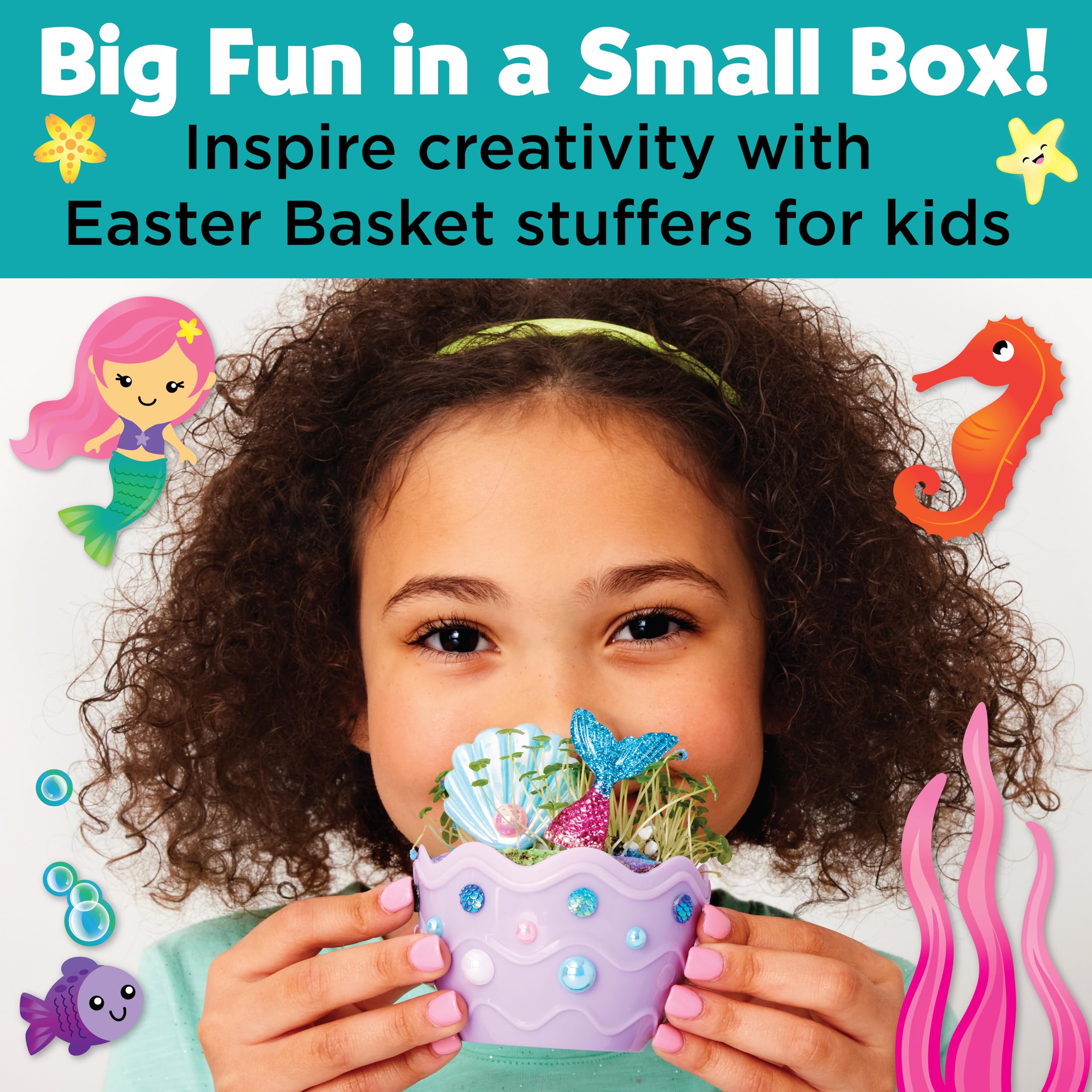 Creativity for Kids colored sand adds vibrant underwater textures