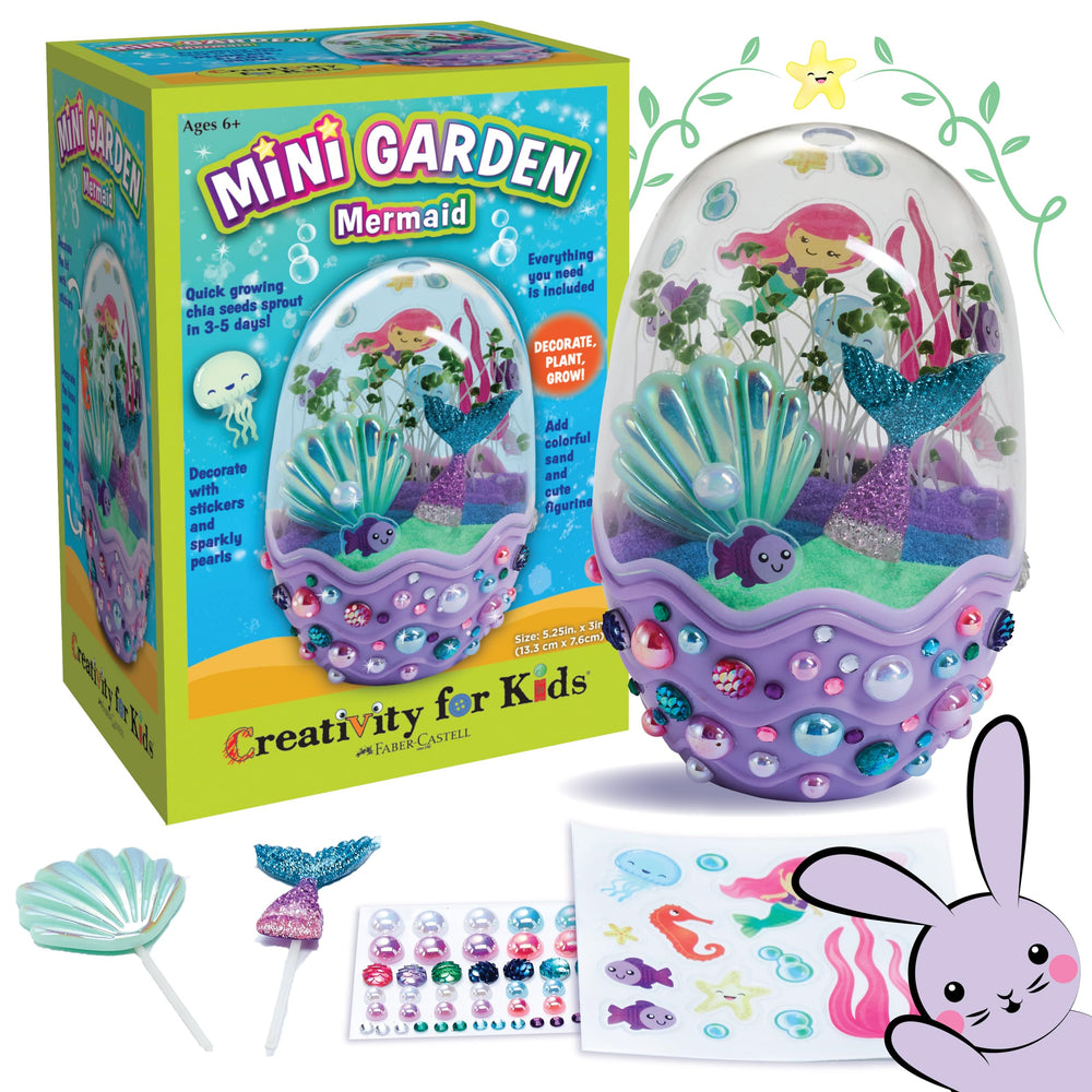 Creativity for Kids mermaid egg terrarium ready for decorating and growing plants