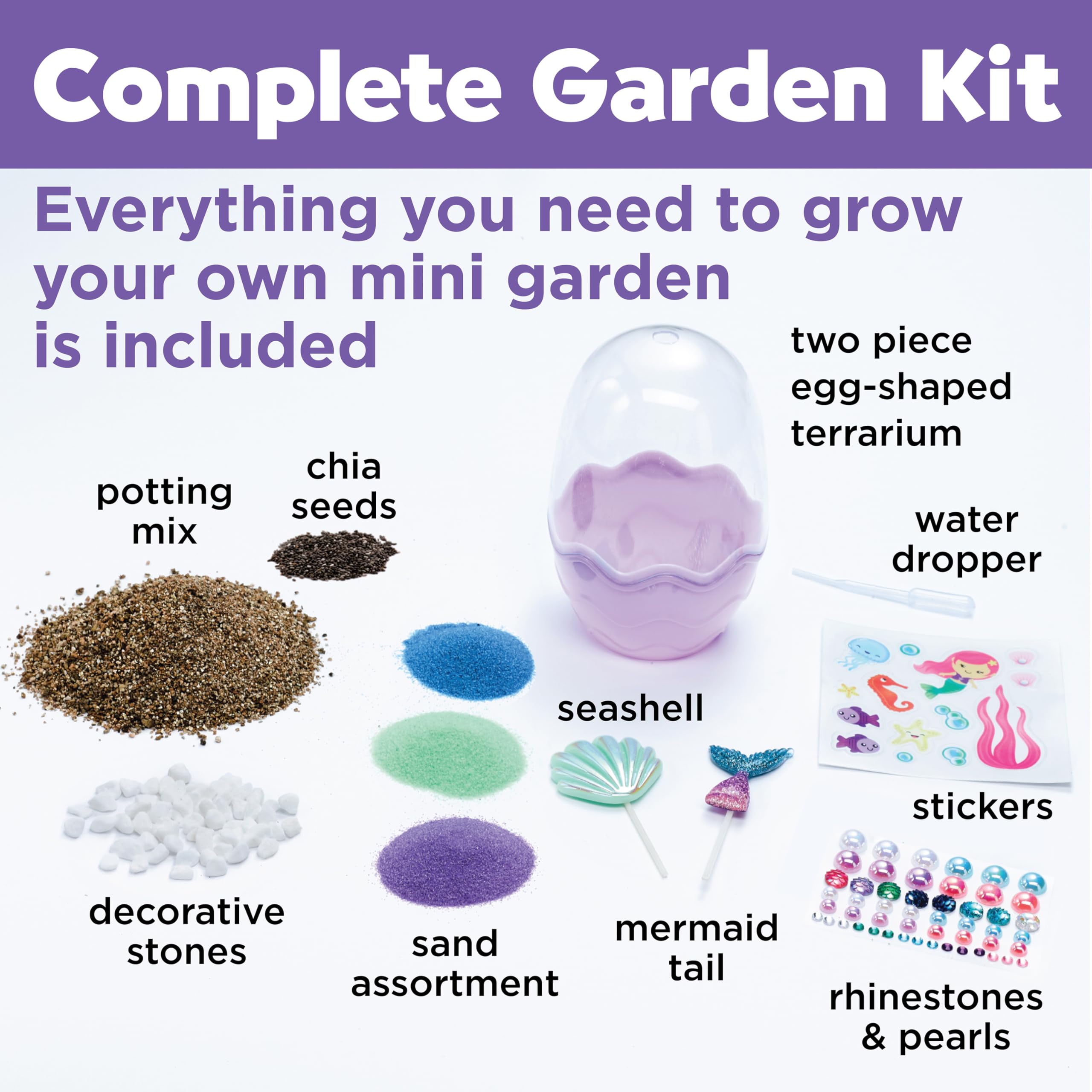 Creativity for Kids mini mermaid tail accents for terrarium detail