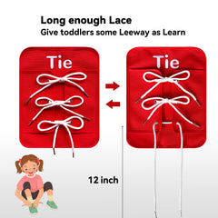 Creatoy lace-practice panel strengthens finger dexterity for tying and dressing