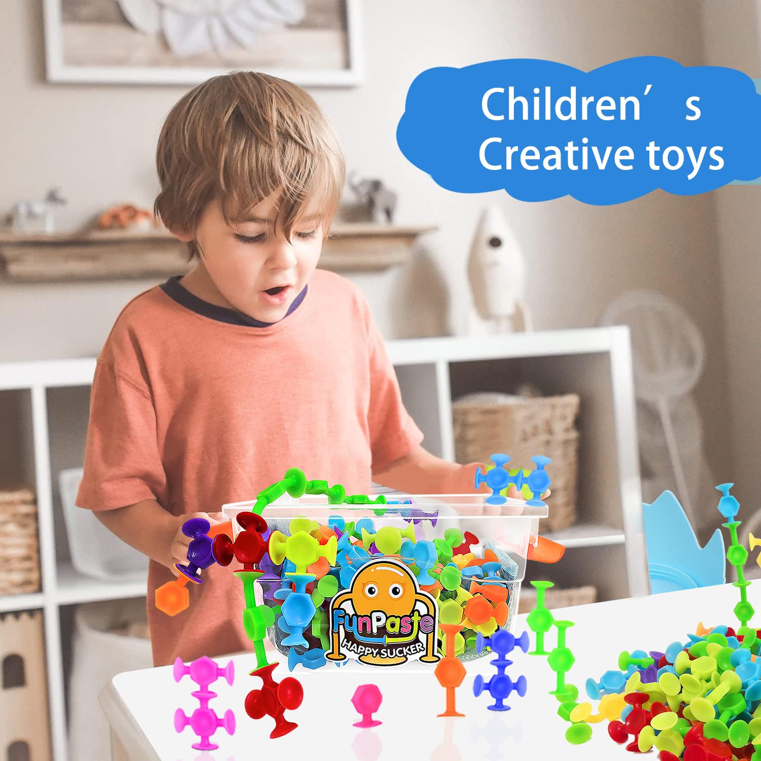 CreateView BPA-free silicone sensory toy emphasizes safe material and easy cleaning.