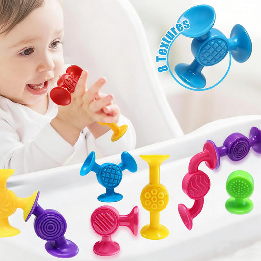 CreateView sensory Montessori toy set: colorful, stackable play for bath or home.