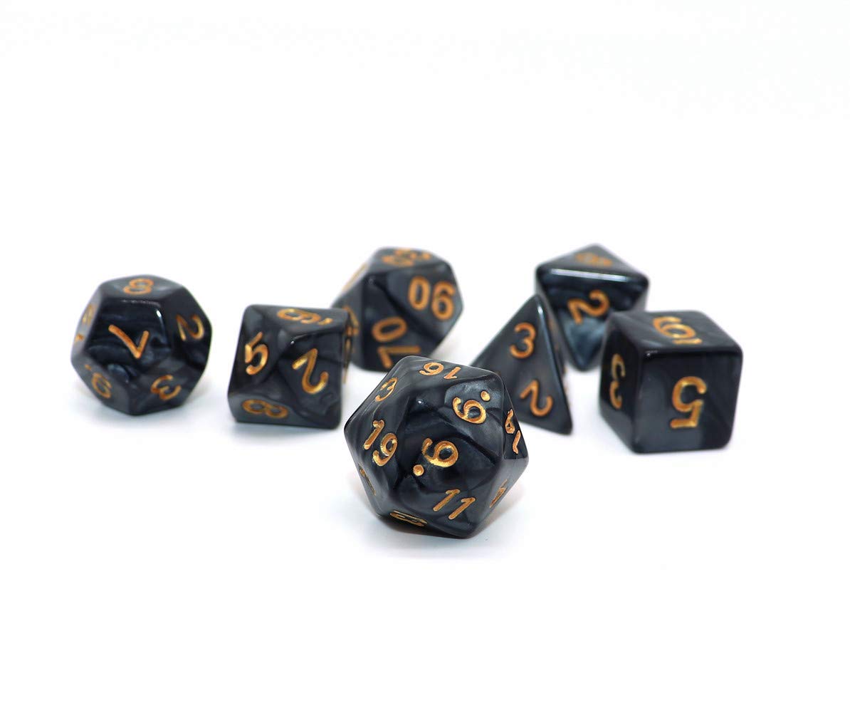 CREEBUY percentile die in pearl black for versatile RPG outcomes.