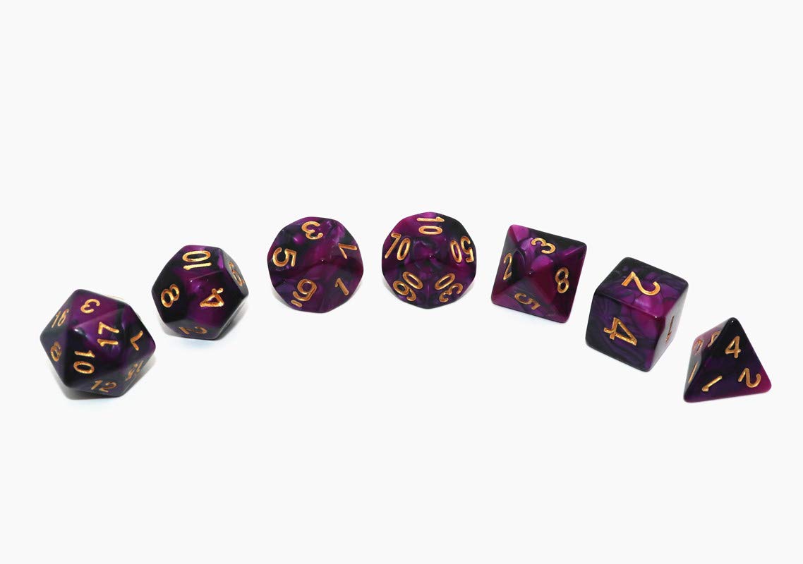 CREEBUY DND dice set with D12, smooth balance for reliable rolls.