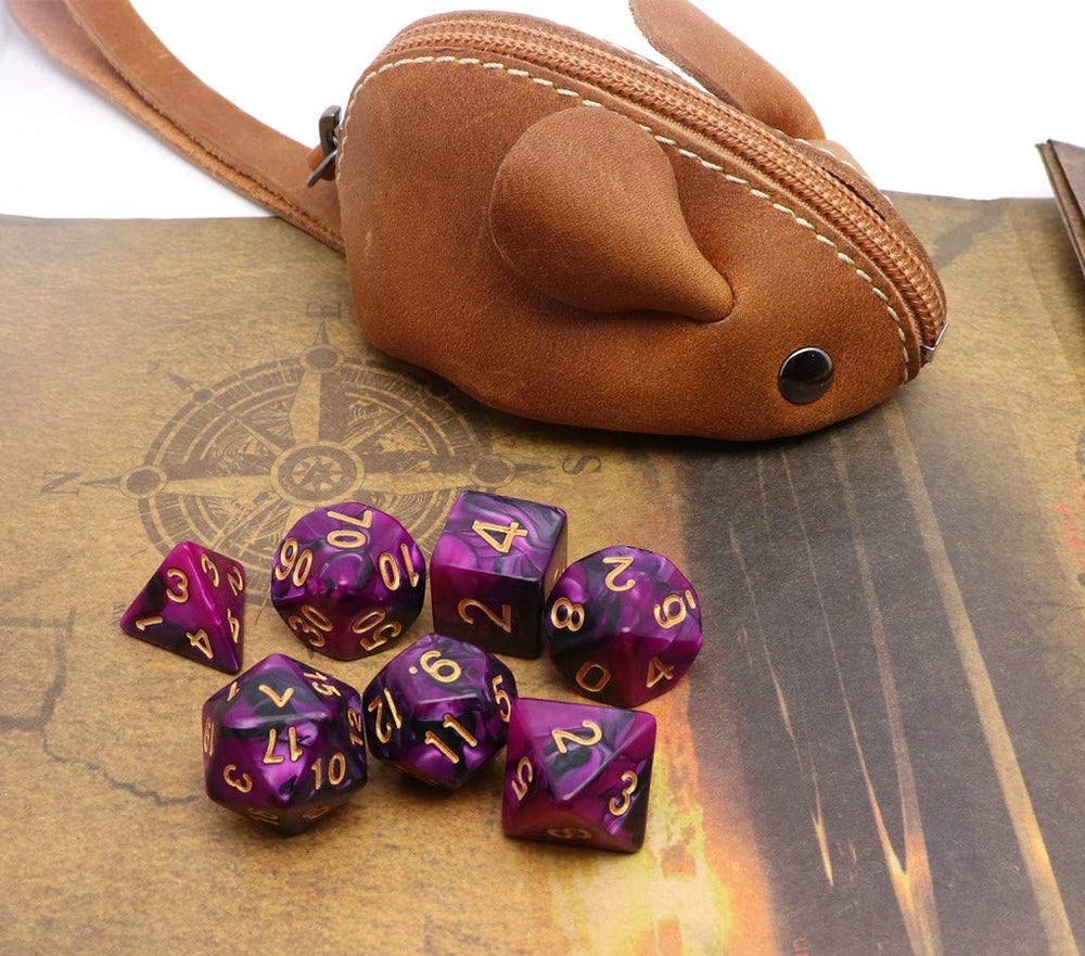 CREEBUY DND dice set with D6, high-contrast numerals improve visibility.
