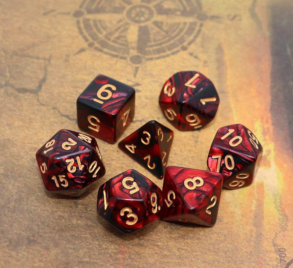 CREEBUY DND Dice Set gift-ready packaging for tabletop RPG fans.