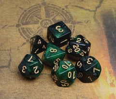 CREEBUY D8 glitter dice in nebula hues, smooth to roll