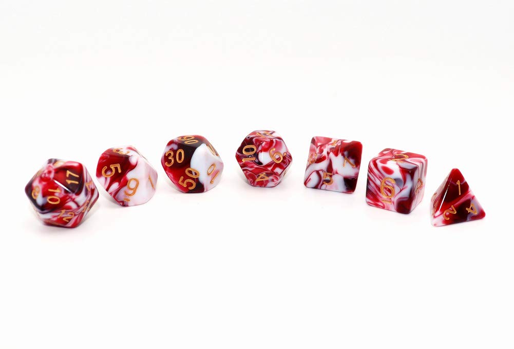 CREEBUY D20 die in red-white dual color with crisp numerals