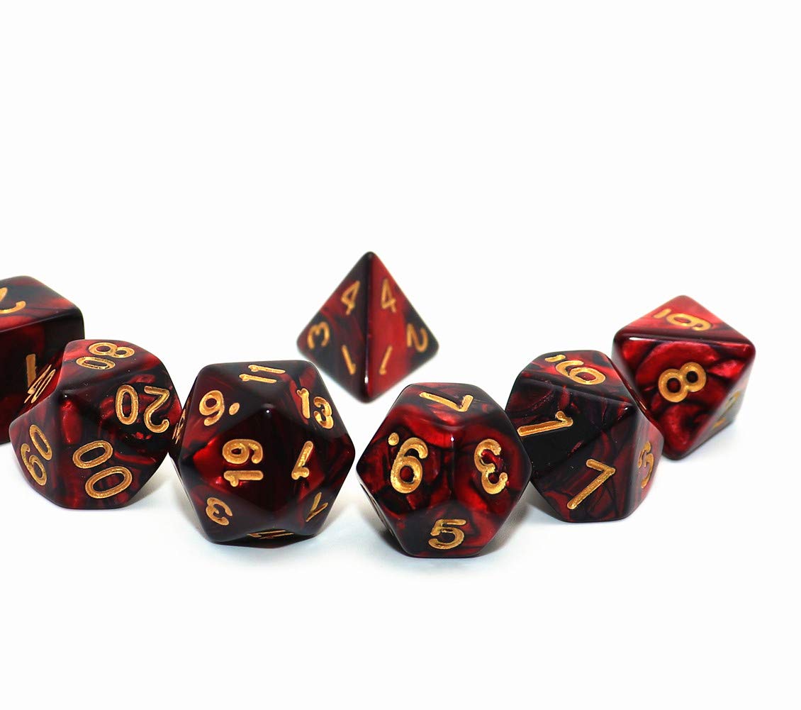 CREEBUY DND Dice Set precisely balanced polyhedral dice for fair rolling.