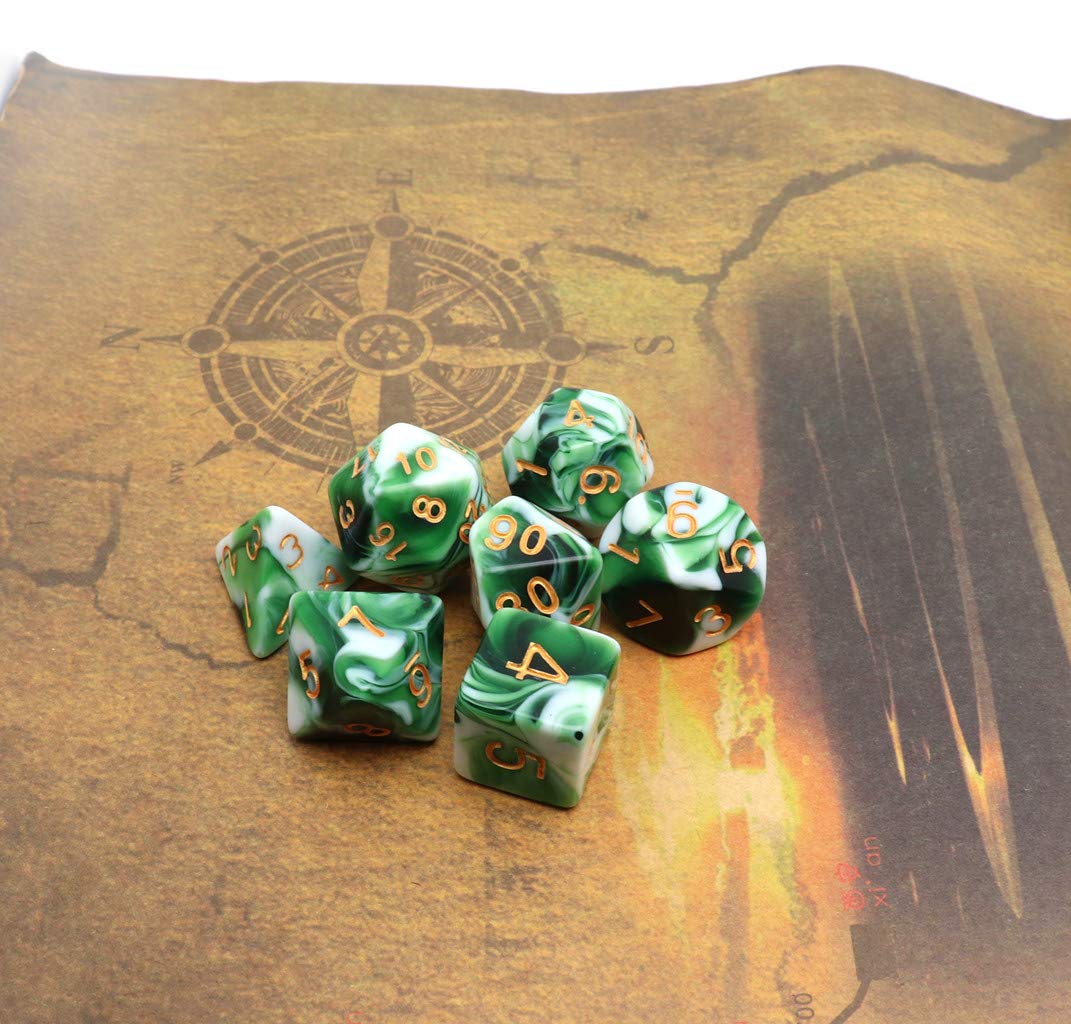CREEBUY green-white d6 dice, precise balance supports fair, predictable outcomes.