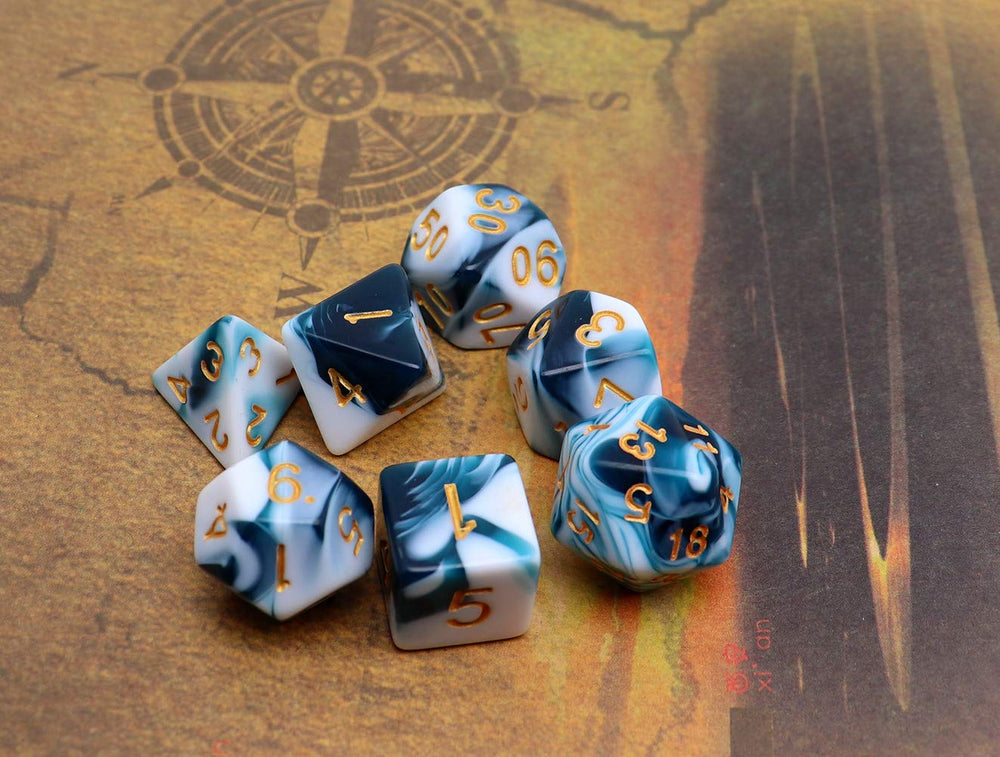 CREEBUY teal and white D&D D6 dice designed for fast, accurate checks.