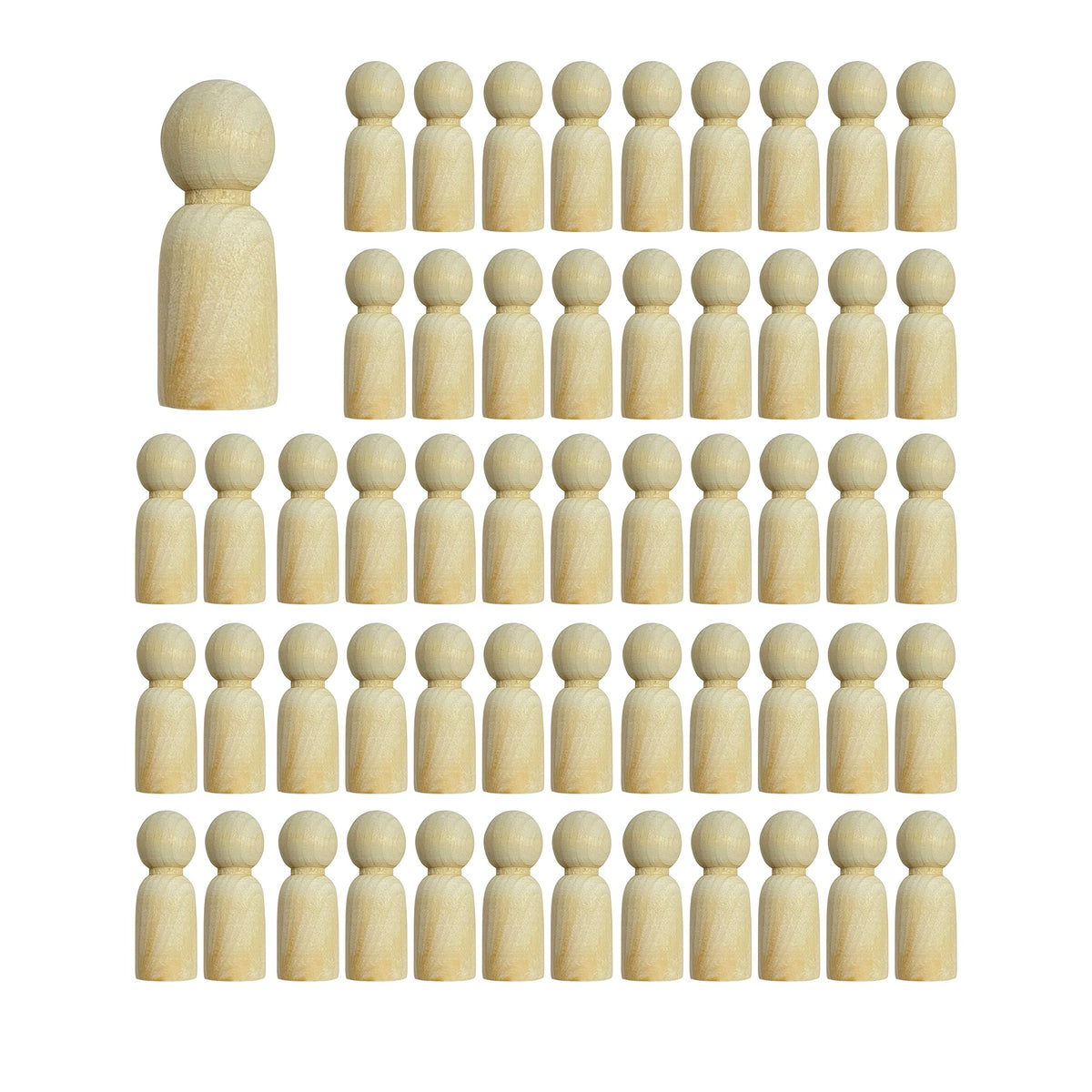 Cregugua peg dolls—unfinished wood figures for painting and imaginative play