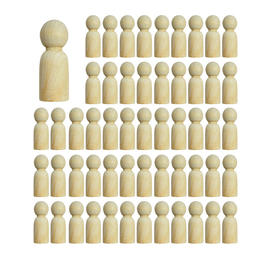 Cregugua peg dolls—unfinished wood figures for painting and imaginative play