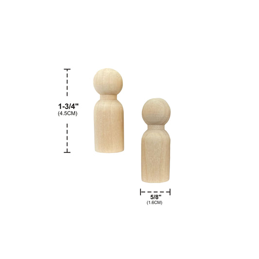 Cregugua unfinished birch dolls invite staining and imaginative dress-up.