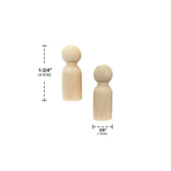 Cregugua unfinished birch dolls invite staining and imaginative dress-up.
