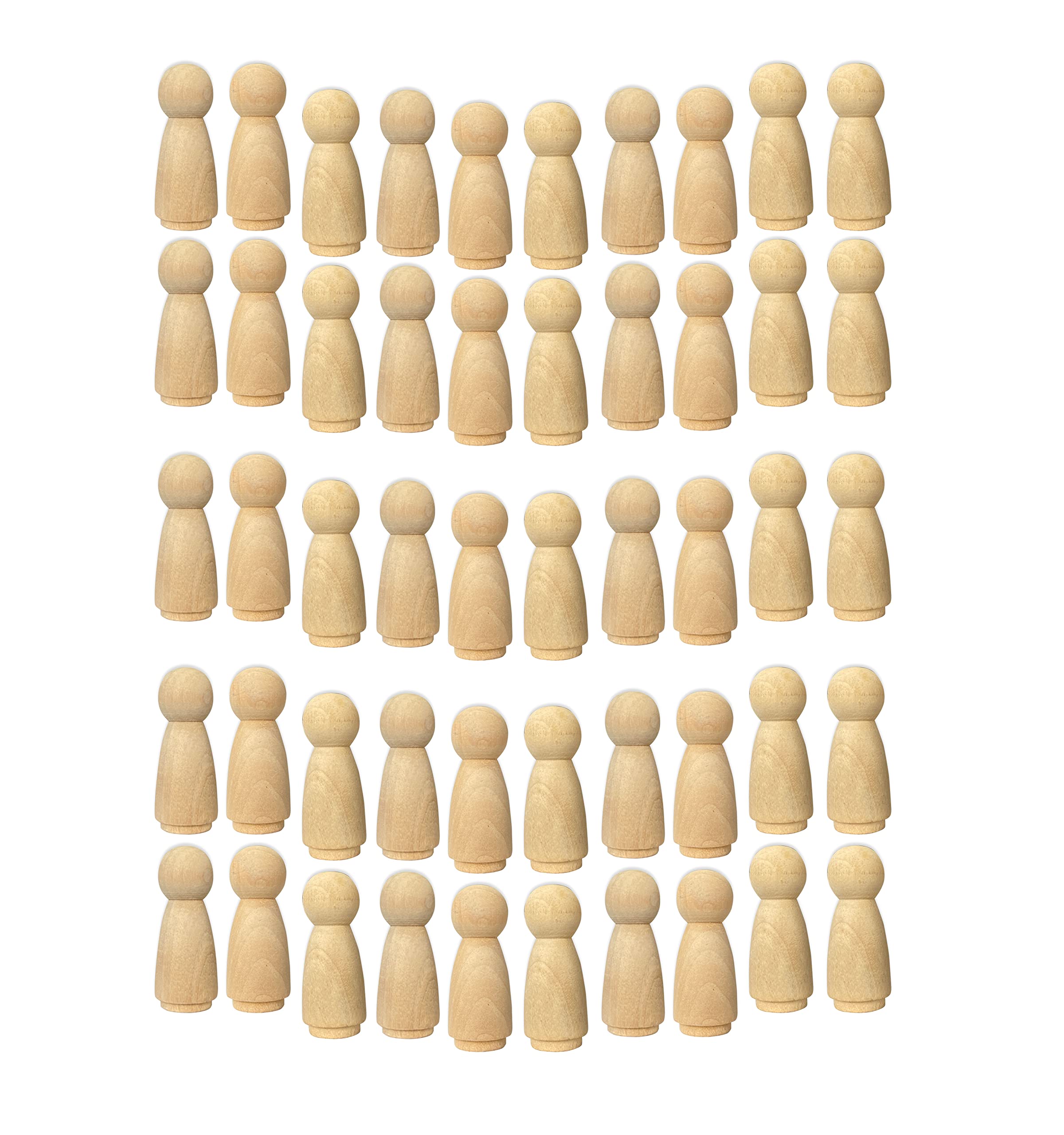 Cregugua unfinished wood dolls, 3/4 x 2 inch, perfect for painting and role-play crafts