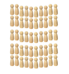 Cregugua unfinished wood dolls, 3/4 x 2 inch, perfect for painting and role-play crafts