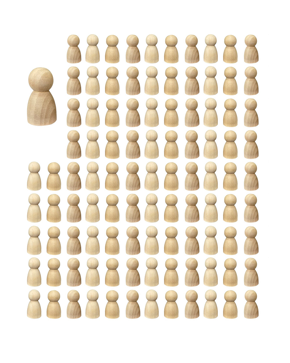 Cregugua wood peg dolls blank figures ready for painting and imaginative play.