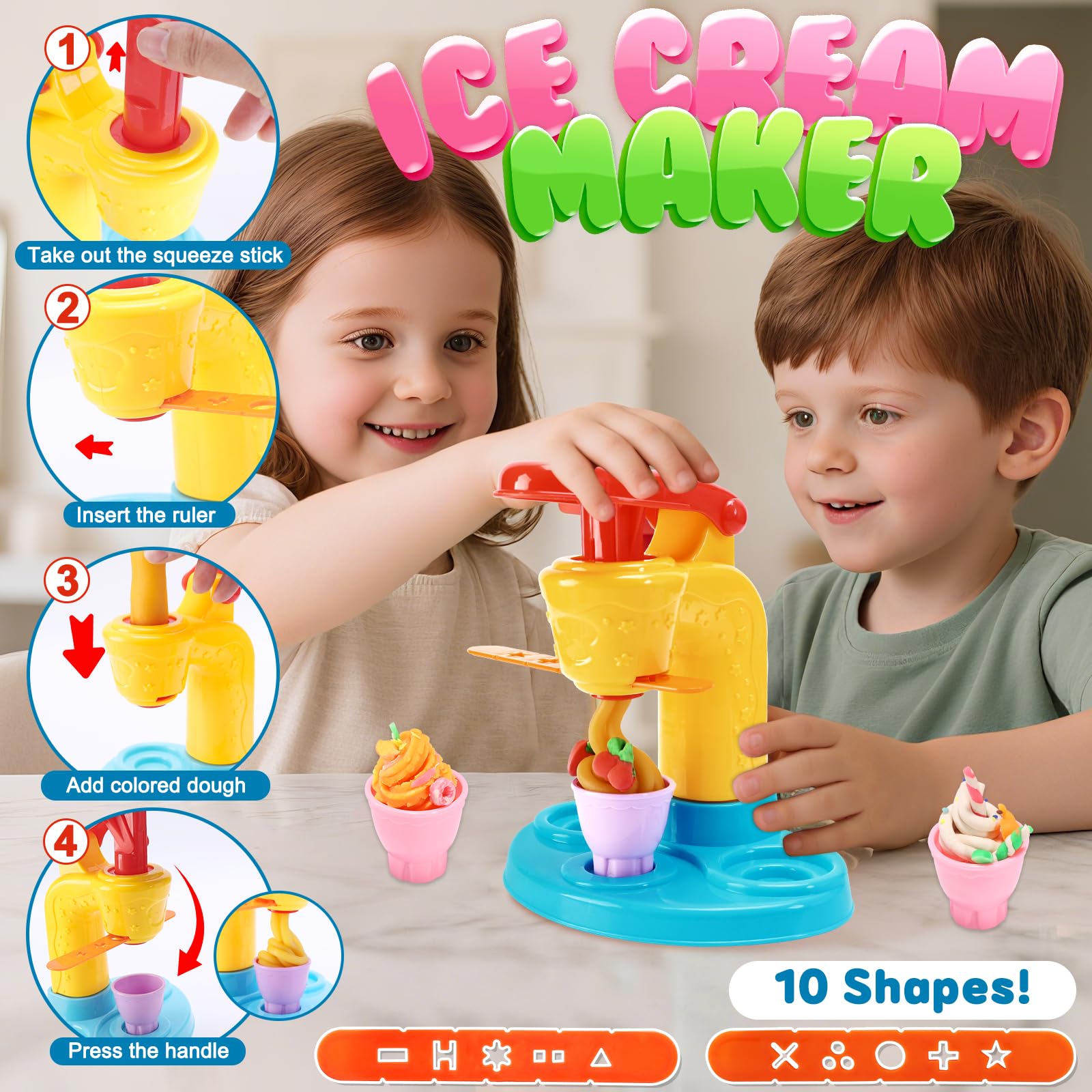 Crelloci 4-in-1 cake maker tools for creative pretend baking.