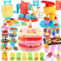 Crelloci 4-in-1 noodle maker in action for pretend dining and play.