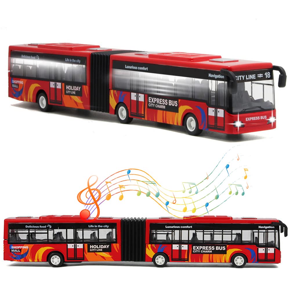 Crelloci City Bus Toy interior with seats and steering wheel for realistic play