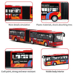 Crelloci City Bus Toy engine sounds and flashing lights enhance playtime realism